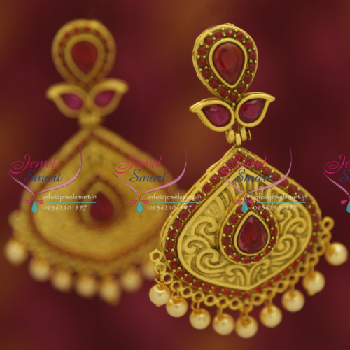 E2212 New Temple Antique Mat Finish Nakshi Design Earrings Buy Online