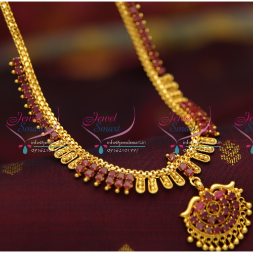 NL2300 Ruby Fancy Design Imitation Jewellery Necklace Set Buy Online