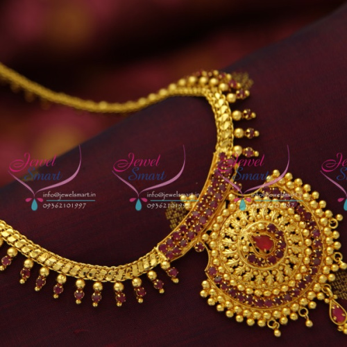 NL2301 Ruby AD Beads Design Haram Gold Look Traditional Collections Online