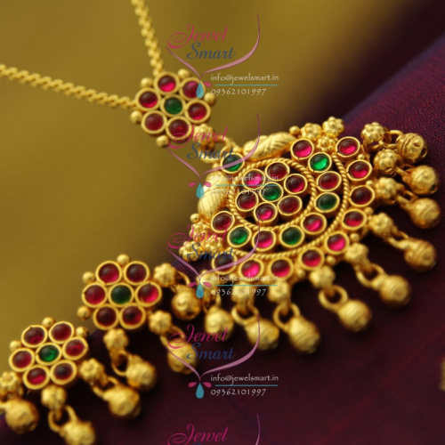 PS2319 Yellow Plated Kempu Stones Fancy Drops Gold Imitation Pendant Sets Online