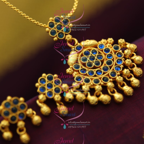 PS2324 Yellow Plated Kempu Stones Fancy Drops Gold Imitation Pendant Sets Online