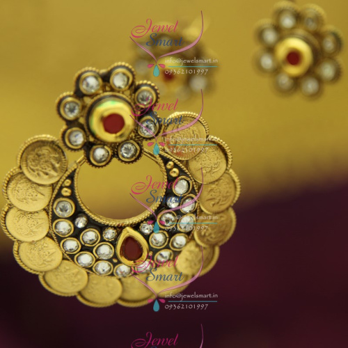 PS2364 Traditional Indian Design Antique Temple Coin Pendant Set Fashion Jewelry Online