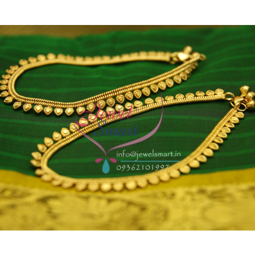 A2434 Gold Plated Fancy Design Imitation Payal Leg Chain Anklet Traditional Jewelry
