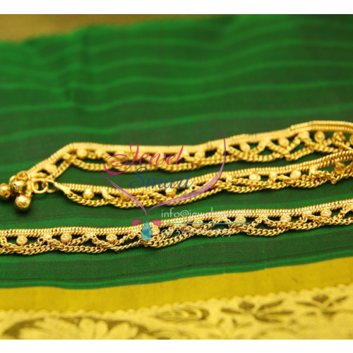A2437 Fancy Design Imitation Payal Leg Chain Anklet Traditional Five Metal Jewellery