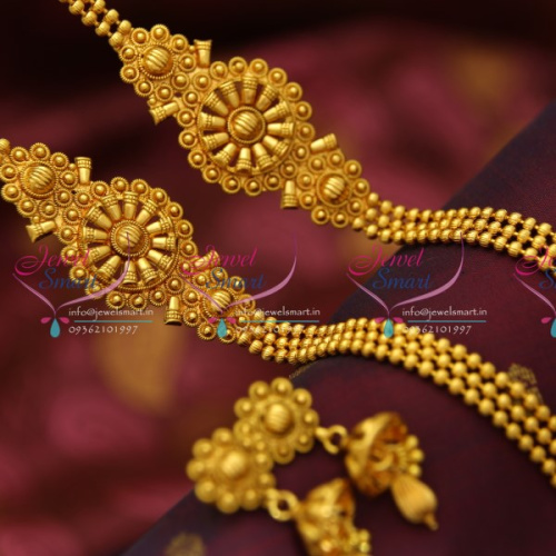 NL1499 Antique Multi Line Fancy Beads Mala Side Pendant Mugappu Imitation Fashion Jewellery
