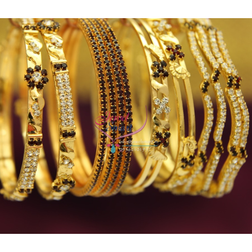 CO2746 2.4 Size Gold Plated Bangles 4 Designs Offer Price Combo Offer Limited Stock
