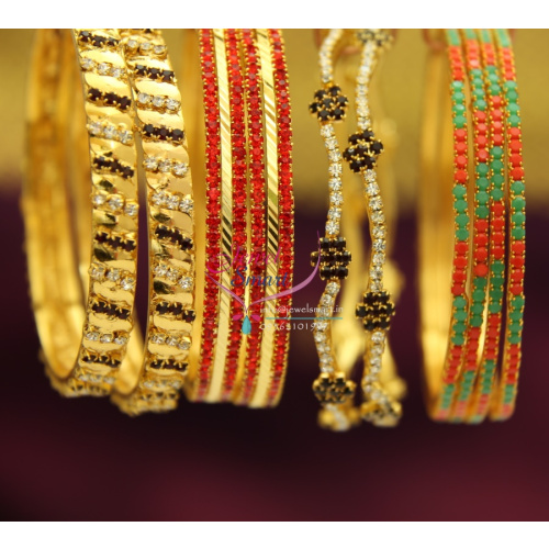 2.6 Size Combo Offer Gold Plated Bangles Lowest Price