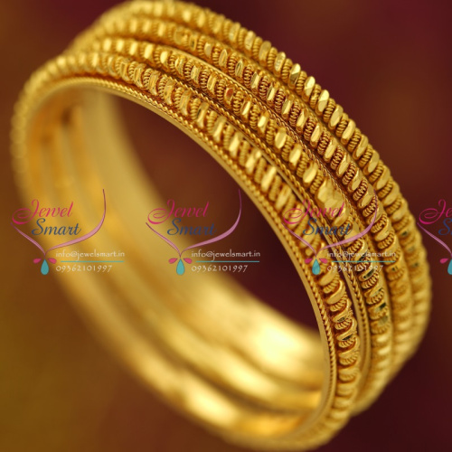 B5804B 2.8 Size 4 Pieces Casual Wear Gold Plated Design Bangles Online