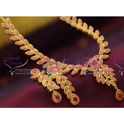 NL2805 Leaf Design Traditional Light Gold Plated Necklace Imitation Jewelry