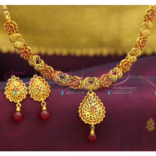 NL0082 Brass Handmade Gold Finish Delicate Fancy Necklace Jewellery Online