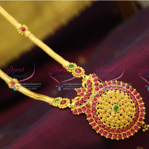 temple-jewellery-precious-kemp-kempu-spinel-ruby-gold-plated-traditional-south-jewellery-necklace