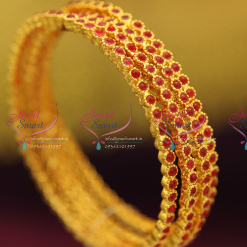 B2997 2.8 Size 4 Pieces Synthetic Kemp Stone Traditional Indian Design Bangles Online