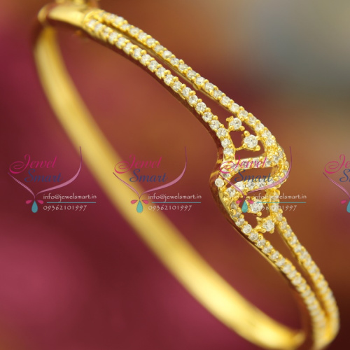 B2486 CZ Exclusive Offer Open Kada Dulhan Jewellery Online Gold Design Imitation