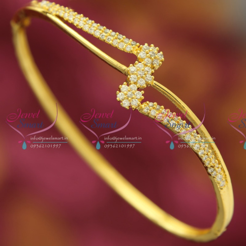 B3022 CZ Exclusive Offer Full Sparkling CZ Stones Open Kada Collections Online