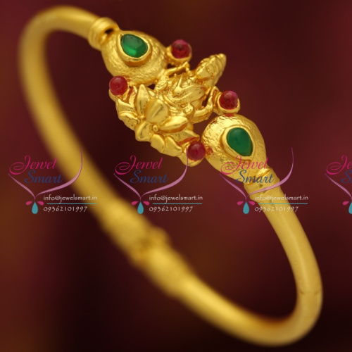 BA5435 One Gram Temple Jewellery Kemp Kada Real Look Gold Design Collections Online