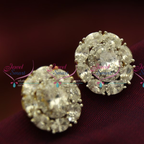 ER3380 American Diamond Semi Precious Stones Fancy Party Wear Earrings