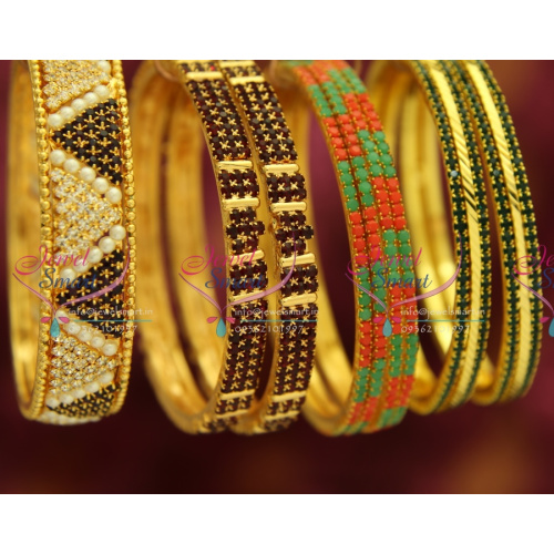 2.6 Size Combo Offer Gold Plated Bangles Lowest Price