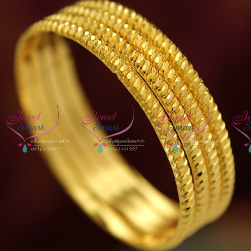 B3715S 2.4 Size 4 Pieces Casual Wear Gold Plated Design Bangles Online