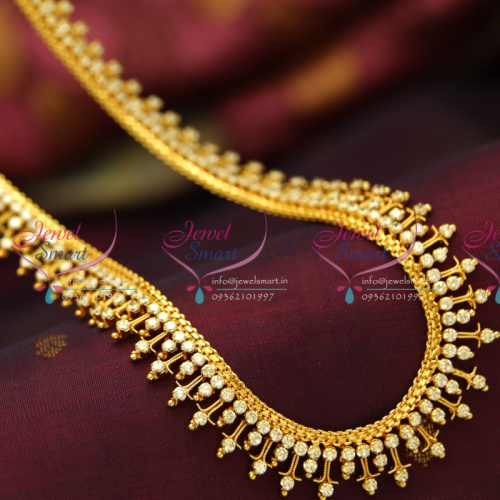 NL3770 Fancy Traditional Gold Design Long Haram Necklace Semi Precious Stones Buy Online