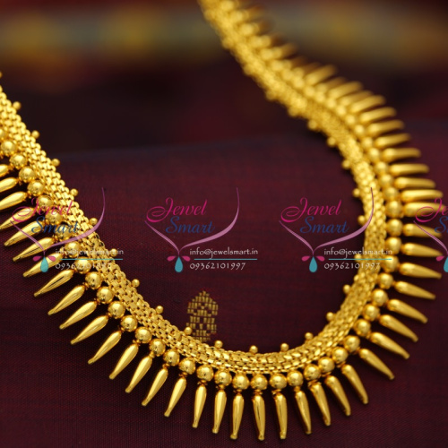 NL3777 Beads Design Gold Plated Haram Long Necklace Fashion Jewellery Online