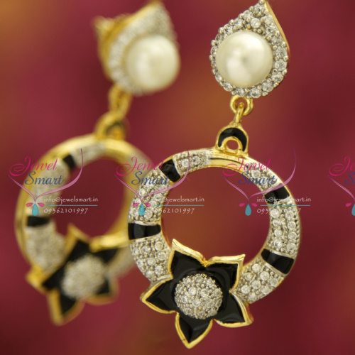 J3599 Colourful American Diamond Meenakari Fancy Earrings Online Fashion Jewelry