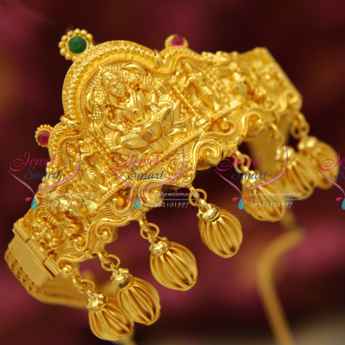 AR4094 One Gram Temple Laxmi God Design Nakshi Nagasu Indian Traditional Aravanki Wedding Jewellery