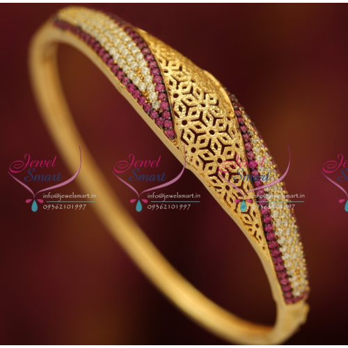 BA4105 CZ Colour Stones Gold Plated Kada Party Wear Jewellery Buy Online
