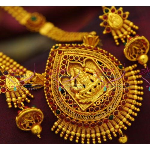 NL4134 Indian Temple Traditional South Jewellery Haram Latest New Designs Online