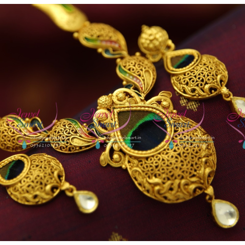 NL3689 One Gram Gold Plated Beautiful Real Look Intricate Jadau Design Exclusive Online