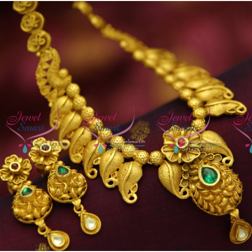 NL4301 One Gram Gold Plated Beautiful Real Look Intricate Peacock Design Jewellery Screwback Earrings Online