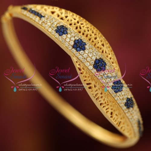 BA4353 CZ Colour Stones Gold Plated Kada Party Wear Jewellery Buy Online