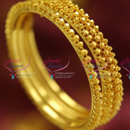 B2076M 2.6 Size 4 Pieces Set Bangles Real Look Handmade 22ct Colour Buy Online