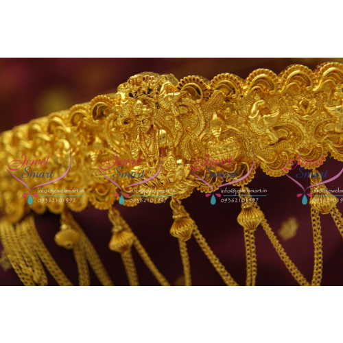 H4543 Temple Vaddanam Oddiayanam Nakshi Pendant Indian Traditional Wedding Jewelry