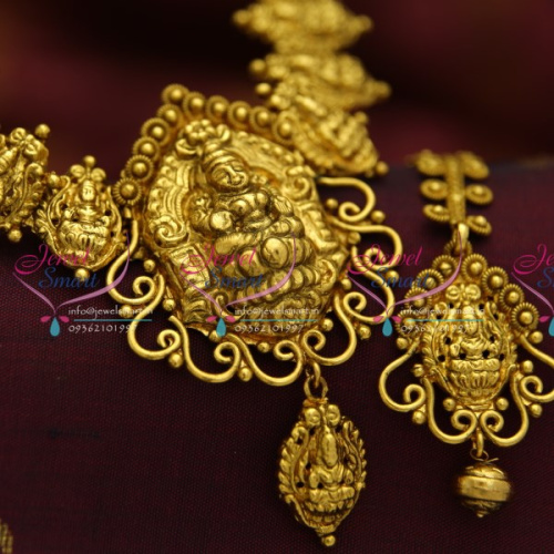 NL4737 South Traditional Temple Jewellery Laxmi Antique Nakshi Nagas South Traditional Jewellery Online
