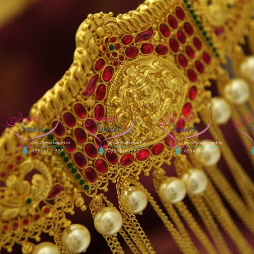 H4756 Kemp Temple Traditional Bridal Jewellery Vaddanam Oddiyanam Premium 