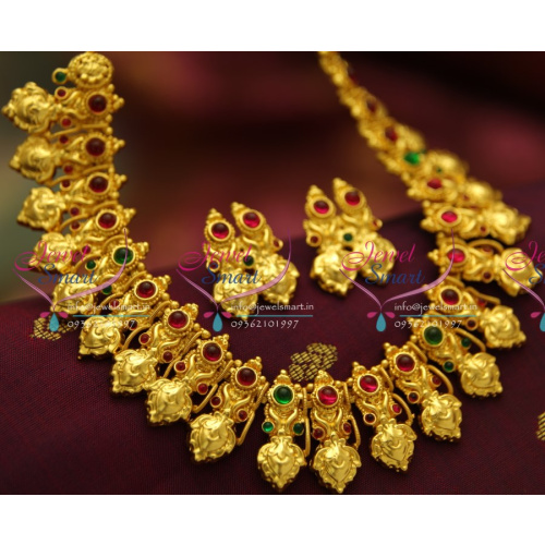 NL4866 South Indian Traditional Imitation Ruby Emerald Jewellery Necklace Online 