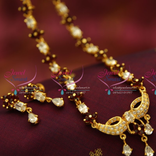 NL4960 AD White Maroon Necklace Traditional Indian Jaipur Design Jewellery Online