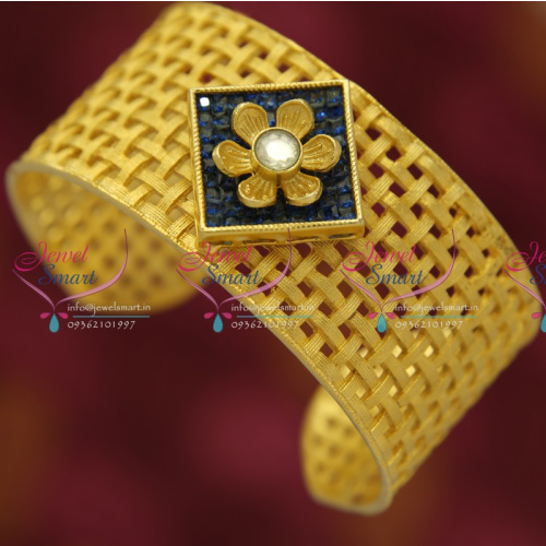 B5031 Broad CZ Gold Design Fancy Open Kada Party Wear Jewellery Buy Online
