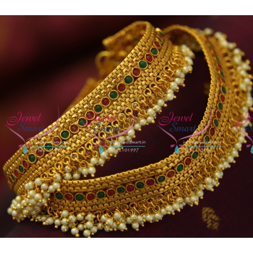 A5045 Antique Pearl Fancy Payal Anklet Leg Chain Fashion Jewellery Online