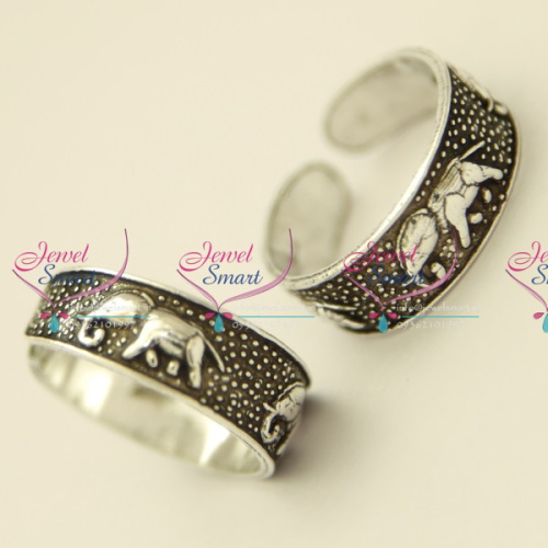 TR5230 Silver 925 Toe Rings Elephant Design Comfortable Smooth Finish Buy Online