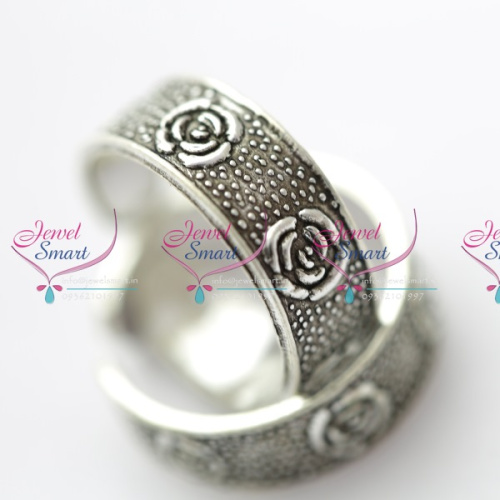 TR5549 Silver 925 Toe Rings Floral Comfortable Smooth Finish Buy Online