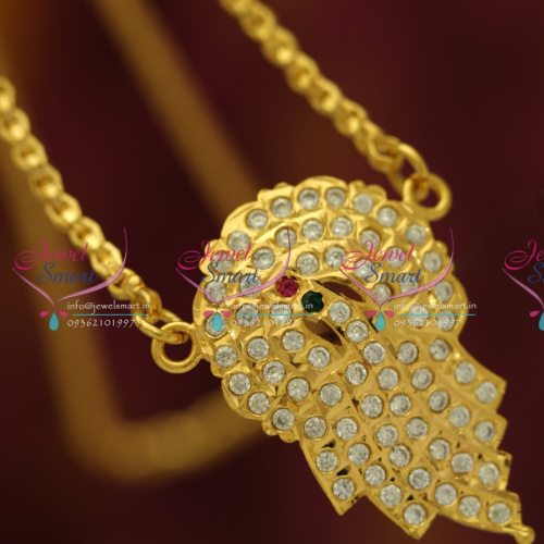 PC5566 AD Pendant Chain South Indian Traditional Jewellery Handmade Goldwork Online