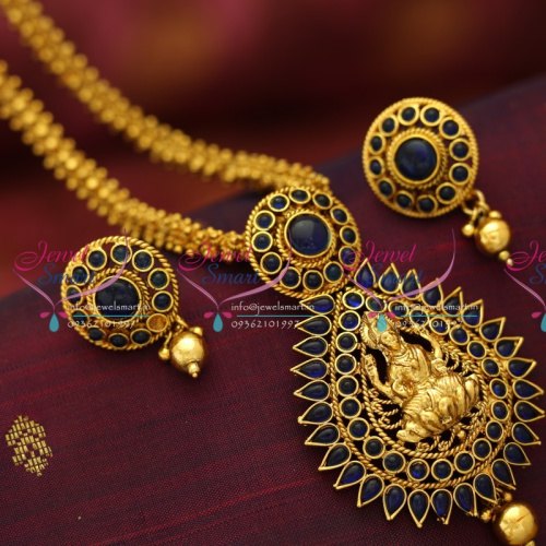 NL5615 Gold Design Chain Temple Laxmi God Locket Jewellery Set Buy Online