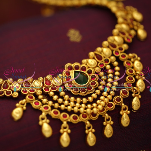 H5687 Latest Design Hip Chain Red Gold Antique Plated Latest Bridal Jewellery