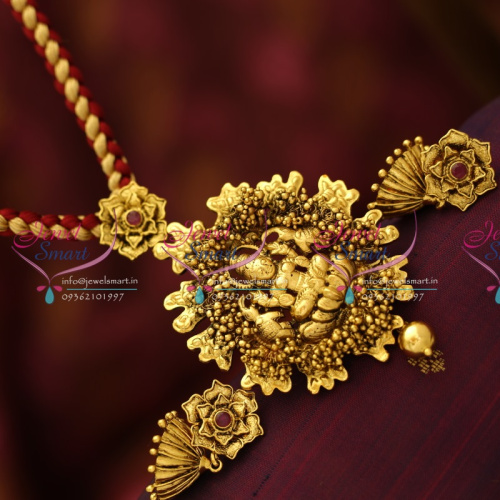 PS5696 Antique Gold Plated Nagas Nakshi Temple God Jewellery Pendant Set Online