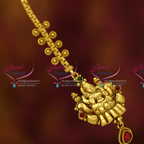 T5811 Antique Gold Plated Temple Nagas Nethichutti Tikka Forehead Jewellery Buy Online