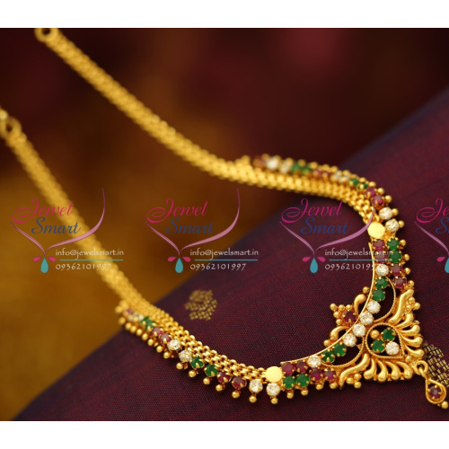 NL5943 Ruby Emerald Fancy Design Imitation Jewellery Necklace Set Buy Online