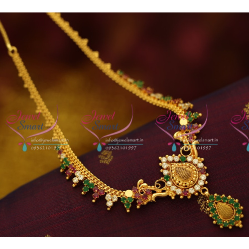 NL5947 Ruby Emerald Fancy Design Imitation Jewellery Necklace Set Buy Online