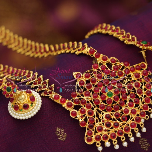 NL6313 Kemp Traditional Dance Jewellery Haram Set Earchain Jhumka Buy Online 