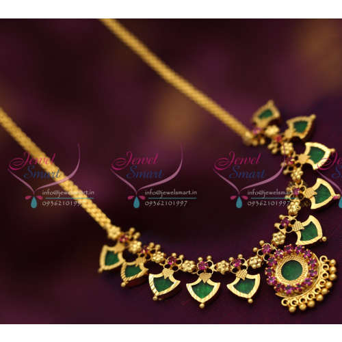 NL6585 Kerala Palakka Mala Design Necklace South Indian Traditional Jewellery